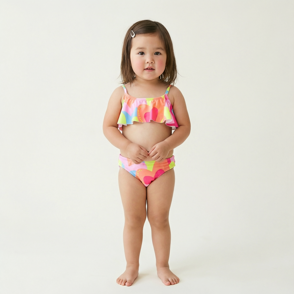 Colorful Abstract Heart Swimsuit