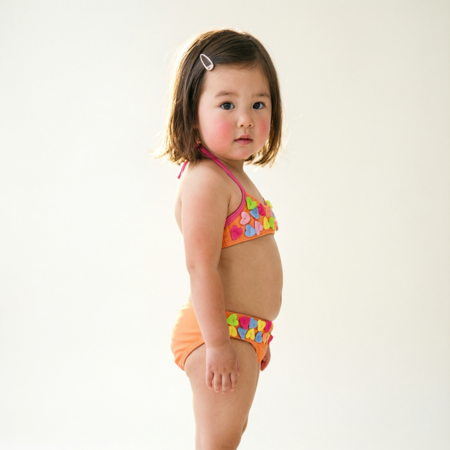 Sweetheart Candy Colored Swimsuit