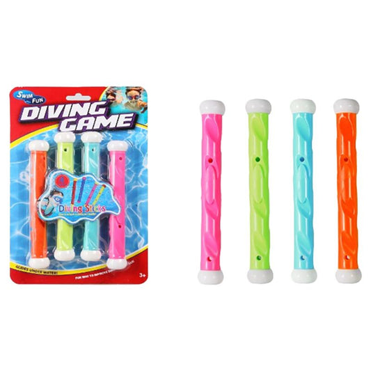 4PCS Colored Numbered Plastic Diving Sticks