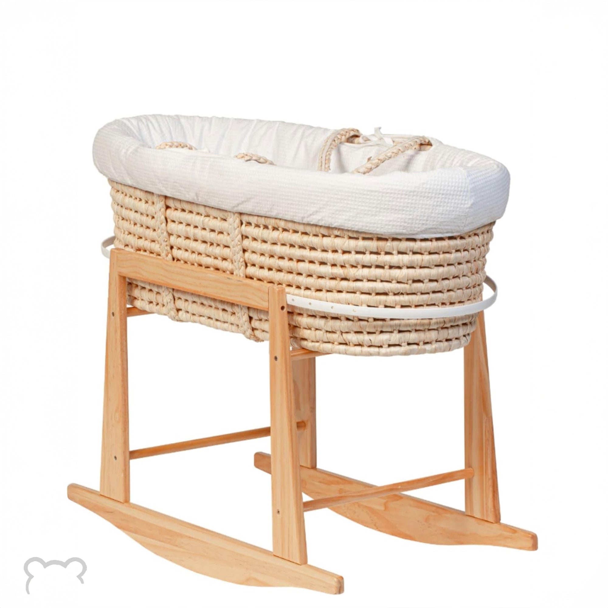Classic Wicker Moses Basket with Rocking Stand