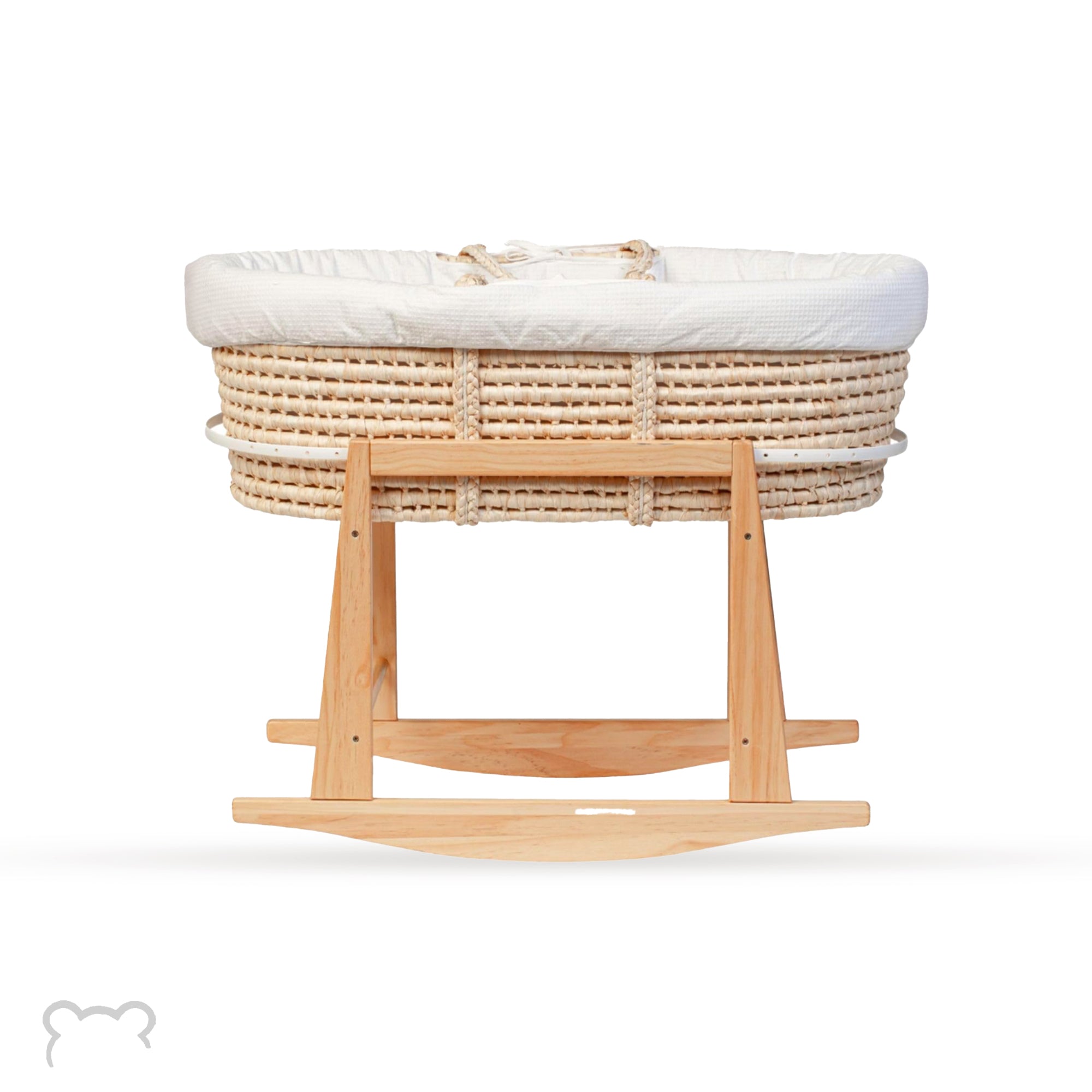 Classic Wicker Moses Basket with Rocking Stand