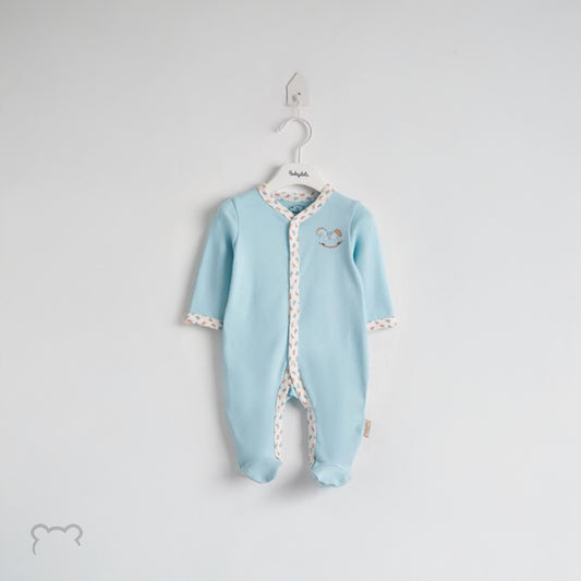 Baby Blue Cotton Romper