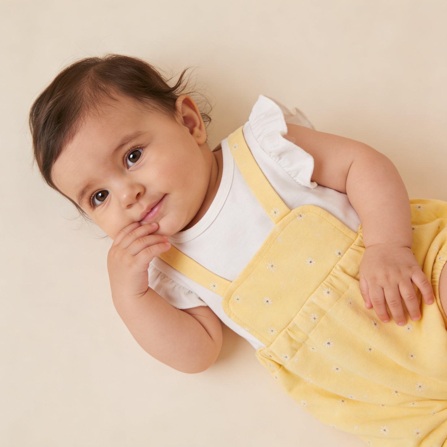 Sunshine Daisy Overalls Set