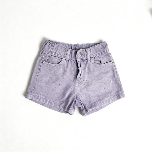Shimmering Lavender Twill Shorts