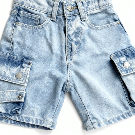 Sky Blue Cargo Explorer Shorts