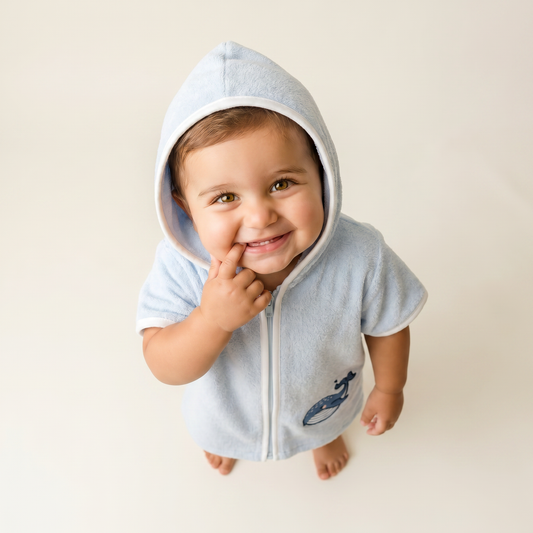 Little Whale Towel Poncho