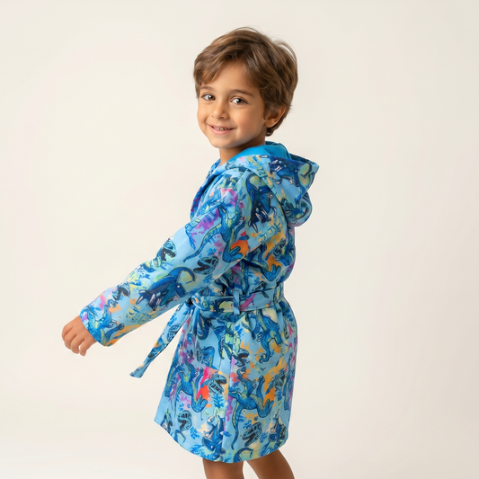 Dino Splash Hooded Beach Robe