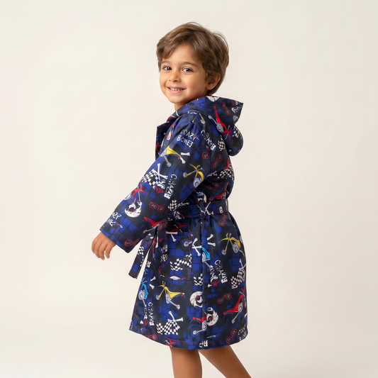 Speed Racer Navy Beach Robe