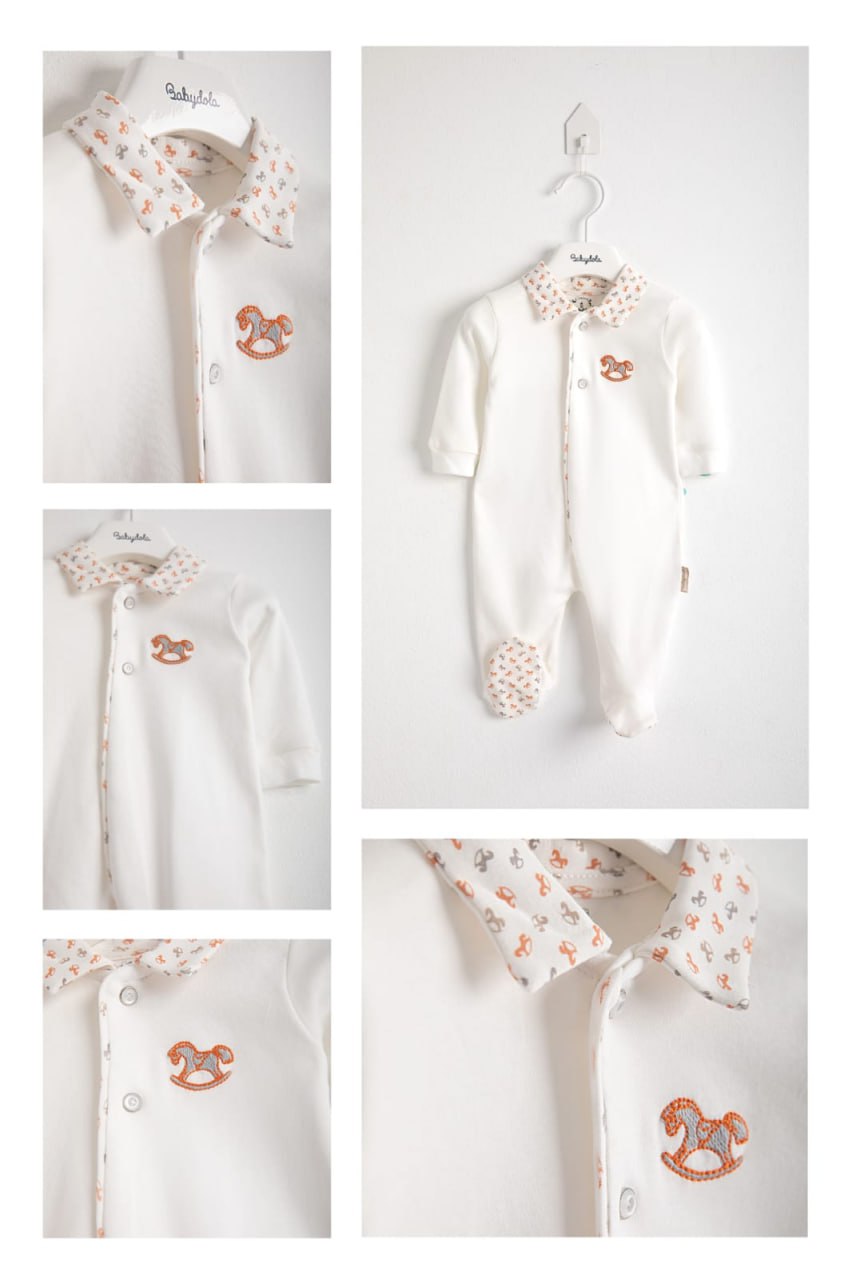 Baby Blue Cotton Romper