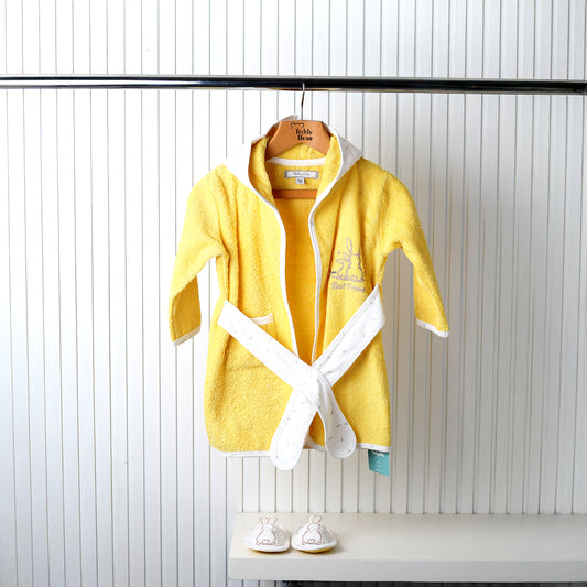 طقم رداء حمام للأطفال على شكل دب تيدي مكون من قطعتين باللون الأخضر النعناعي