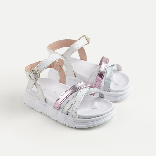 Girls' strappy sandal White color ✨