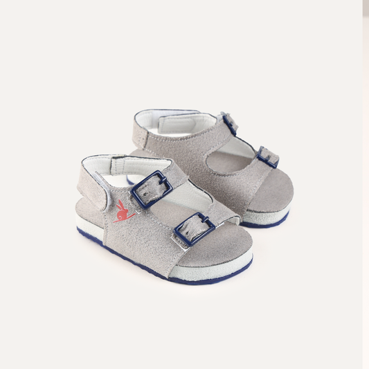 Silver Glitter Baby Sandals