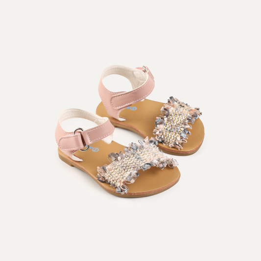 Soft pink baby sandals