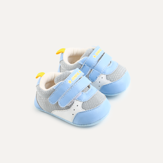 Emmy's blue and white baby shoes for boys 👟💕