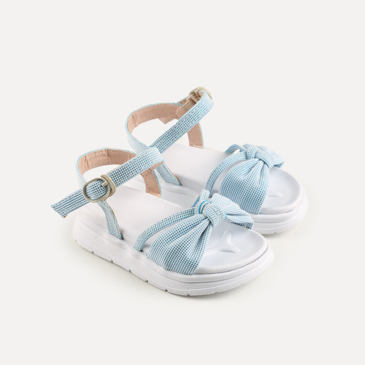 Girls' bow sandal baby blue color ✨