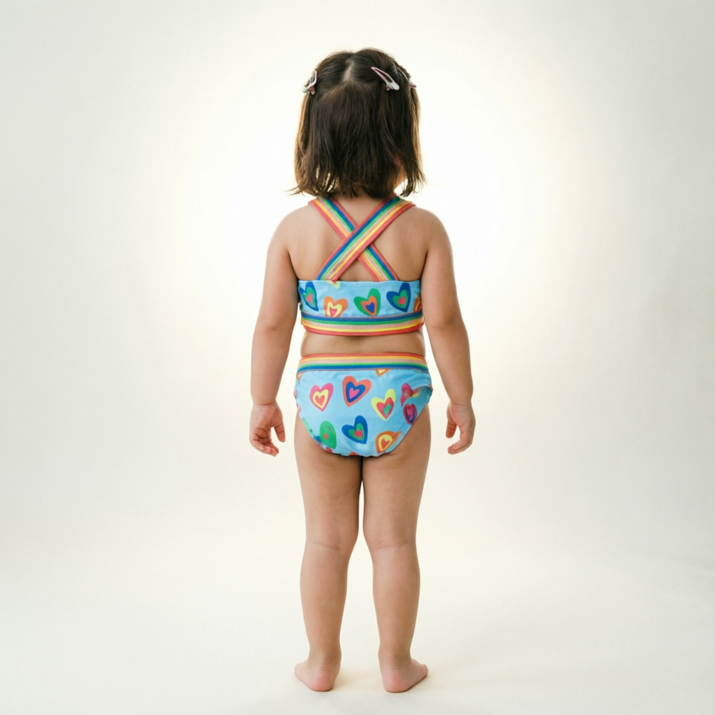 Rainbow Hearts Tankini Swimsuit