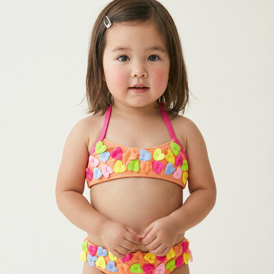 Sweetheart Candy Colored Swimsuit