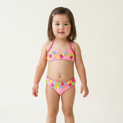 Heart Embellished Swimsuit