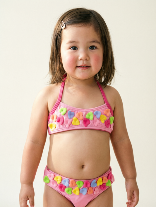 Heart Embellished Swimsuit
