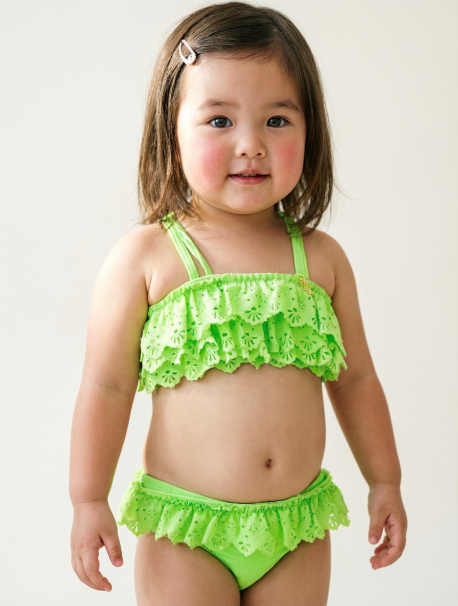 Lime Green Ruffle Set