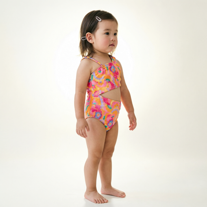 Floral Tie-Dye  Swimsuit
