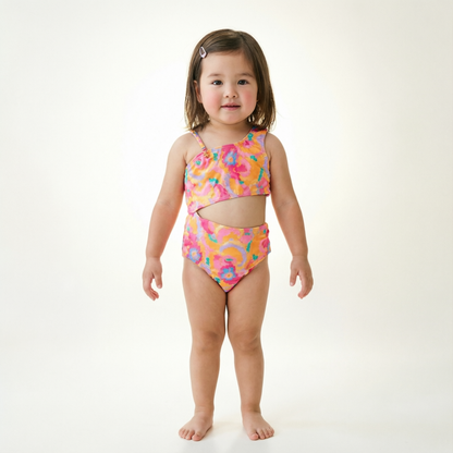 Floral Tie-Dye  Swimsuit