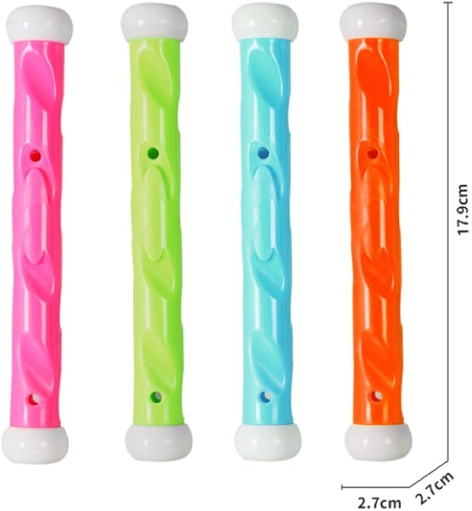 4PCS Colored Numbered Plastic Diving Sticks