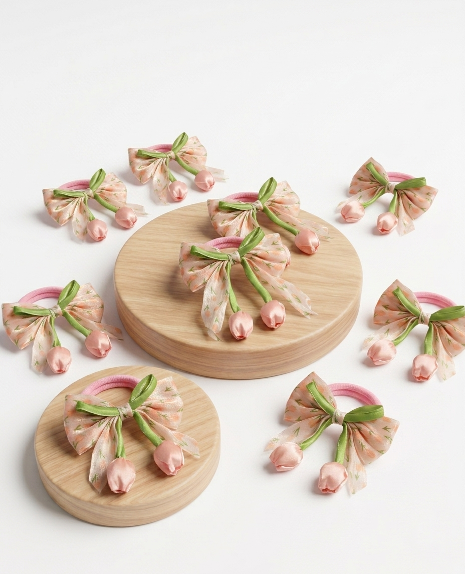 Sweet Tulip Blossom Hair Elastic