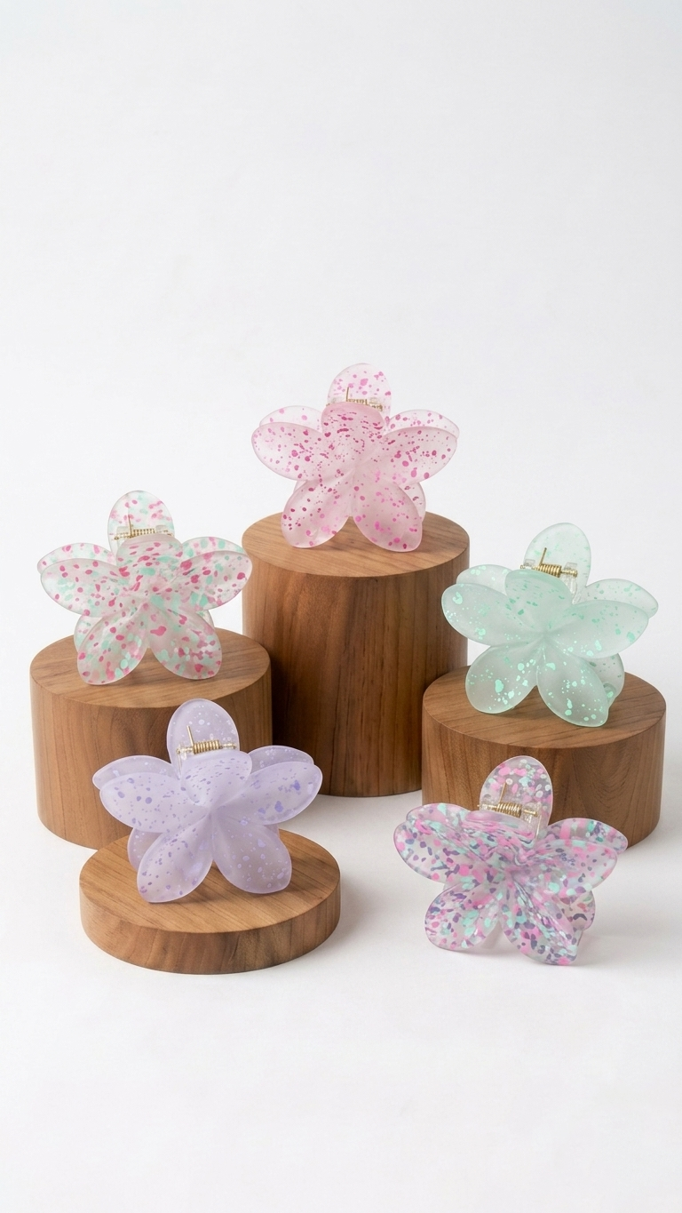 Floral hair clip
