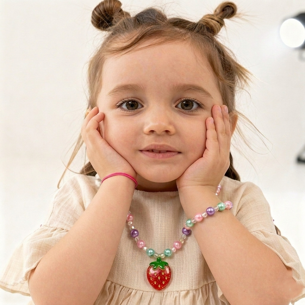 Strawberry Necklace & Bracelet Set