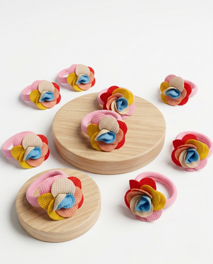 Blossom Petal Fabric Hair Ties