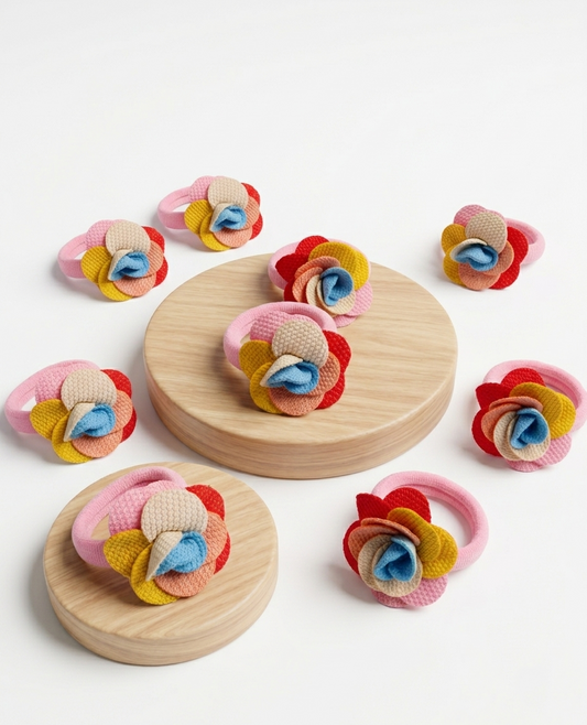 Blossom Petal Fabric Hair Ties