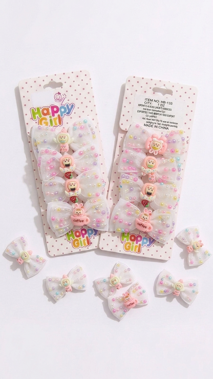 Bunny Cafe Tulle Bow Clip