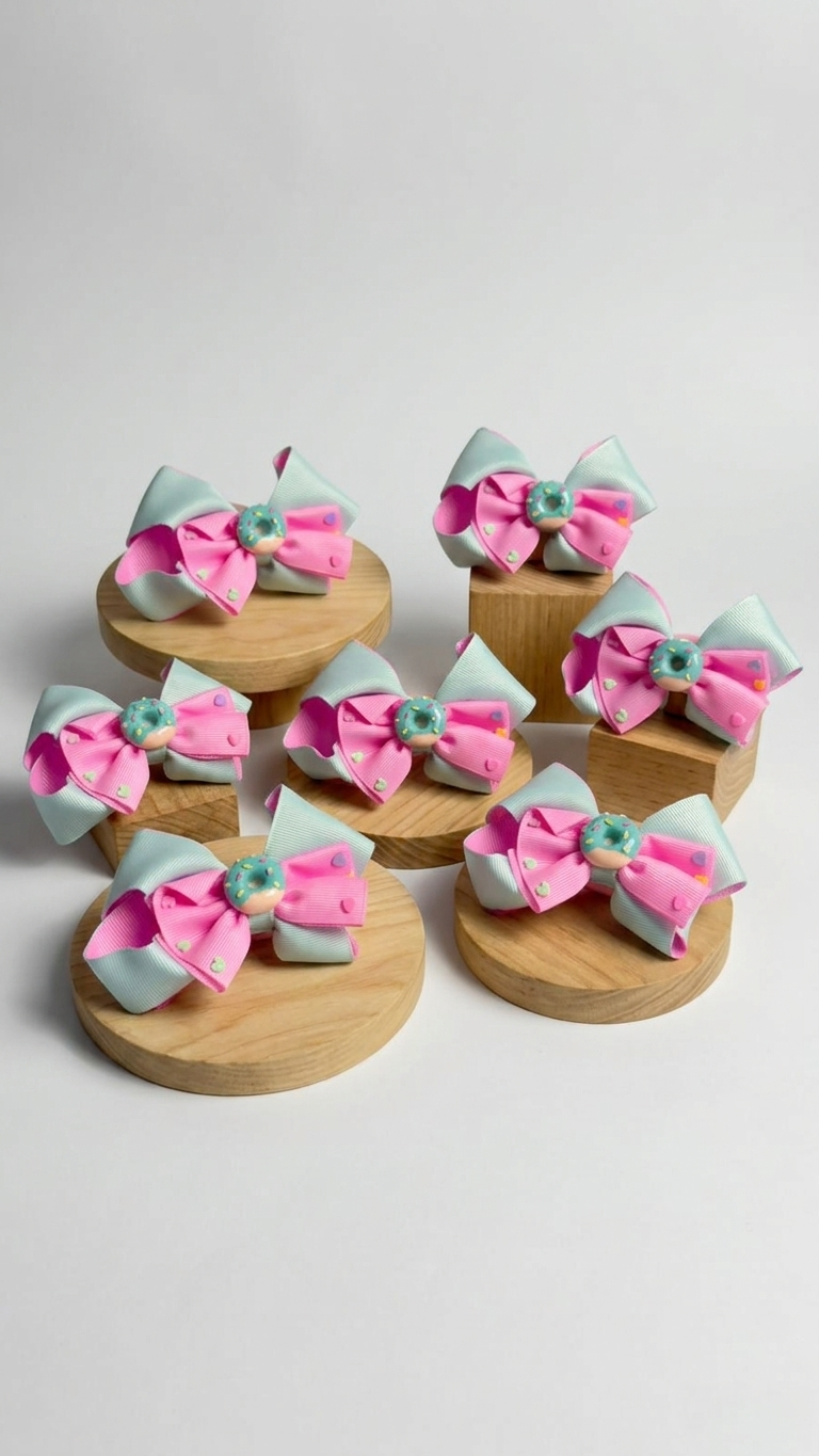 Sweet Donut Grosgrain Bow