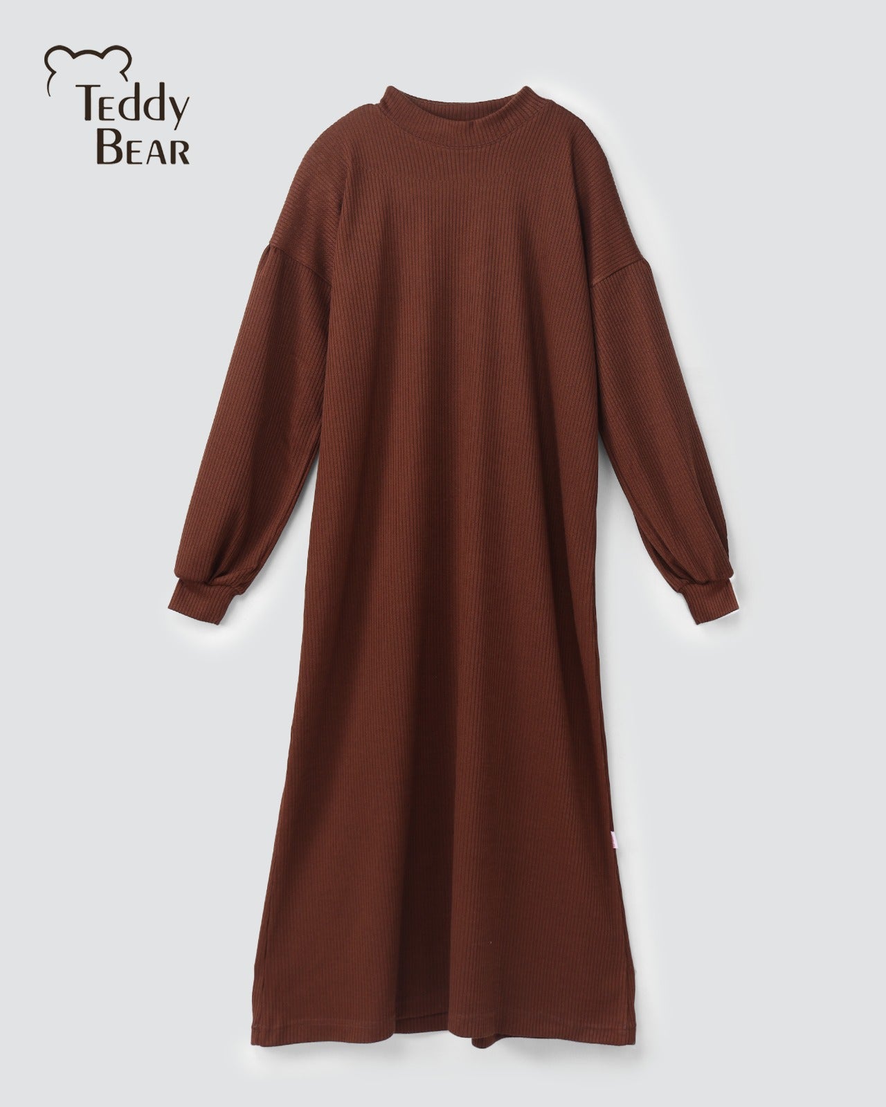 Basic ribbed dress is comfortable and soft, made with the best materials and the most accurate design color brown .