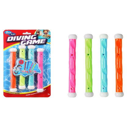 4PCS Colored Numbered Plastic Diving Sticks