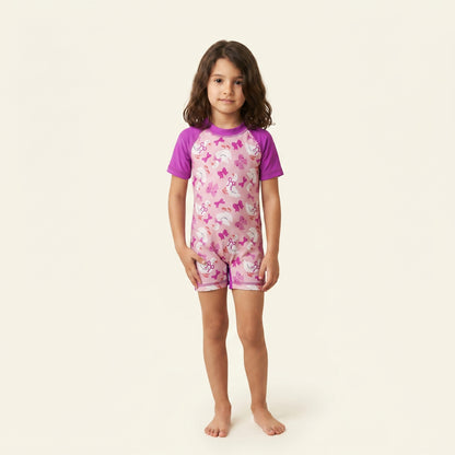 Purpel Swan Kids Swimsuit
