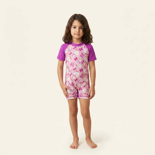 Purpel Swan Kids Swimsuit