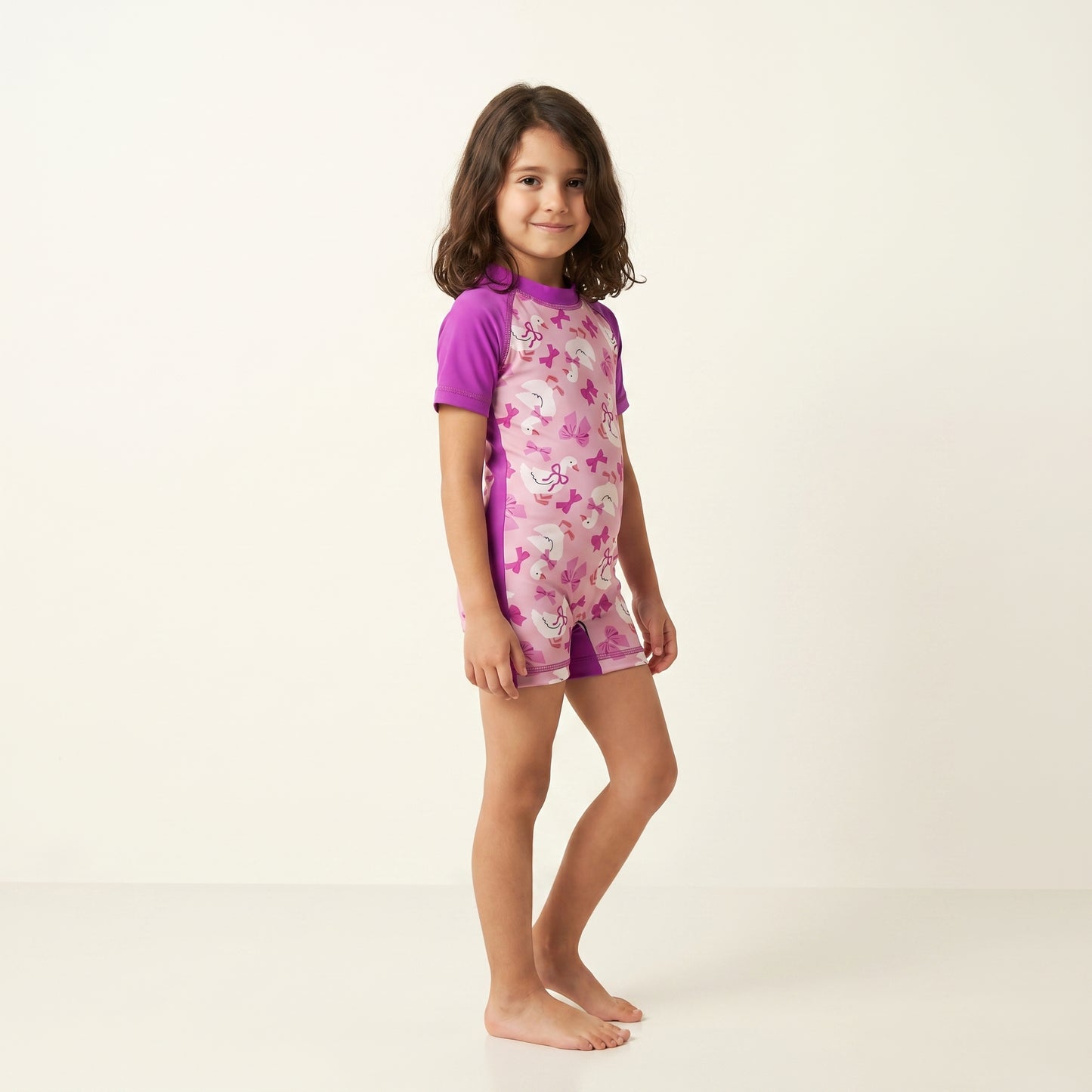Purpel Swan Kids Swimsuit