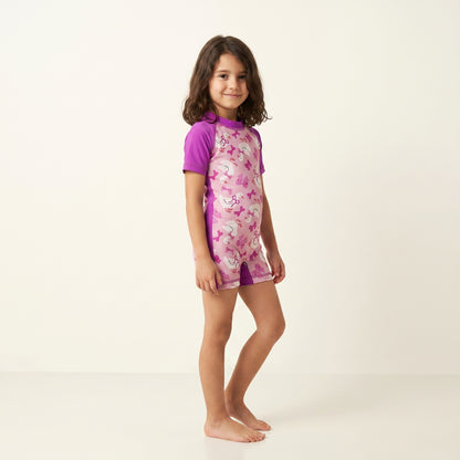Purpel Swan Kids Swimsuit