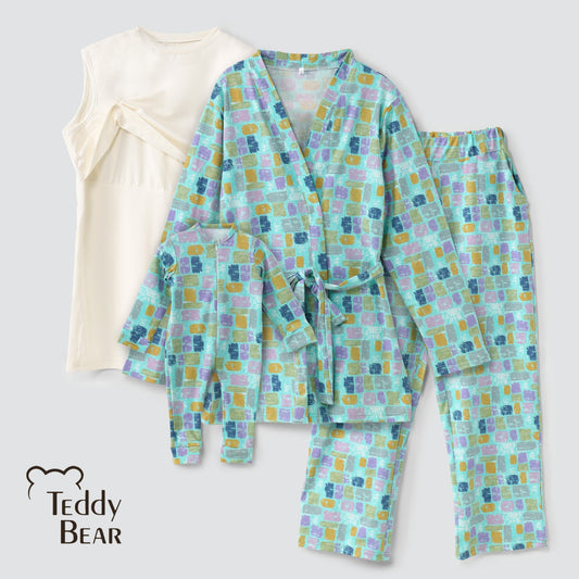 Womens  pajamas ,romper & nursing cover blue