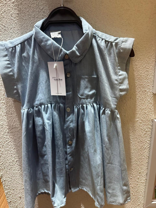 Light Denim Ruffle Resort Dress (Copy)