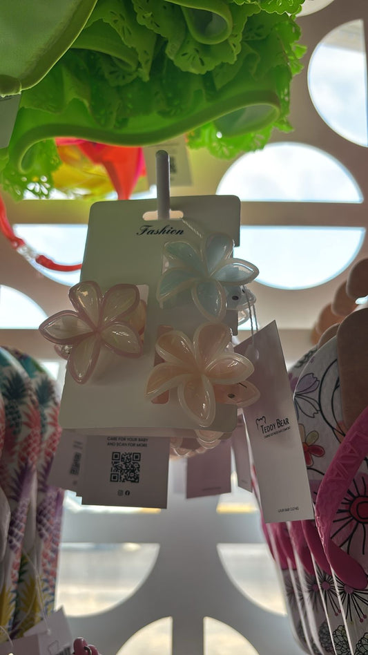 Pastel Plumeria Flower Hair Clips (Copy)