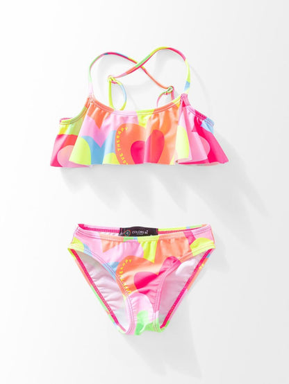 Colorful Abstract Heart Swimsuit.