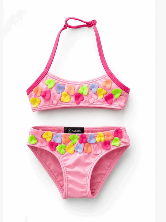 Heart Embellished Swimsuit.