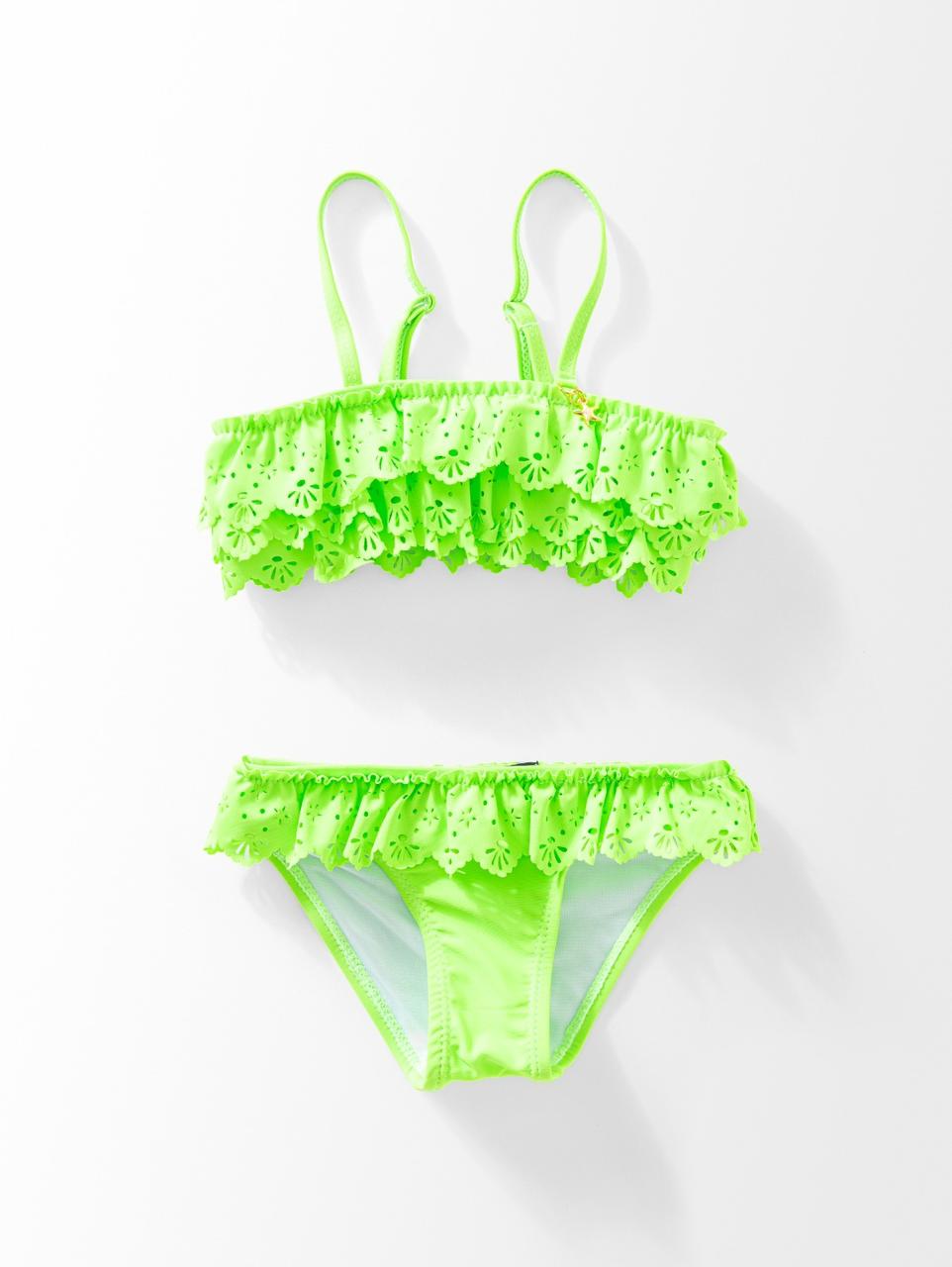 Lime Green Ruffle Set .