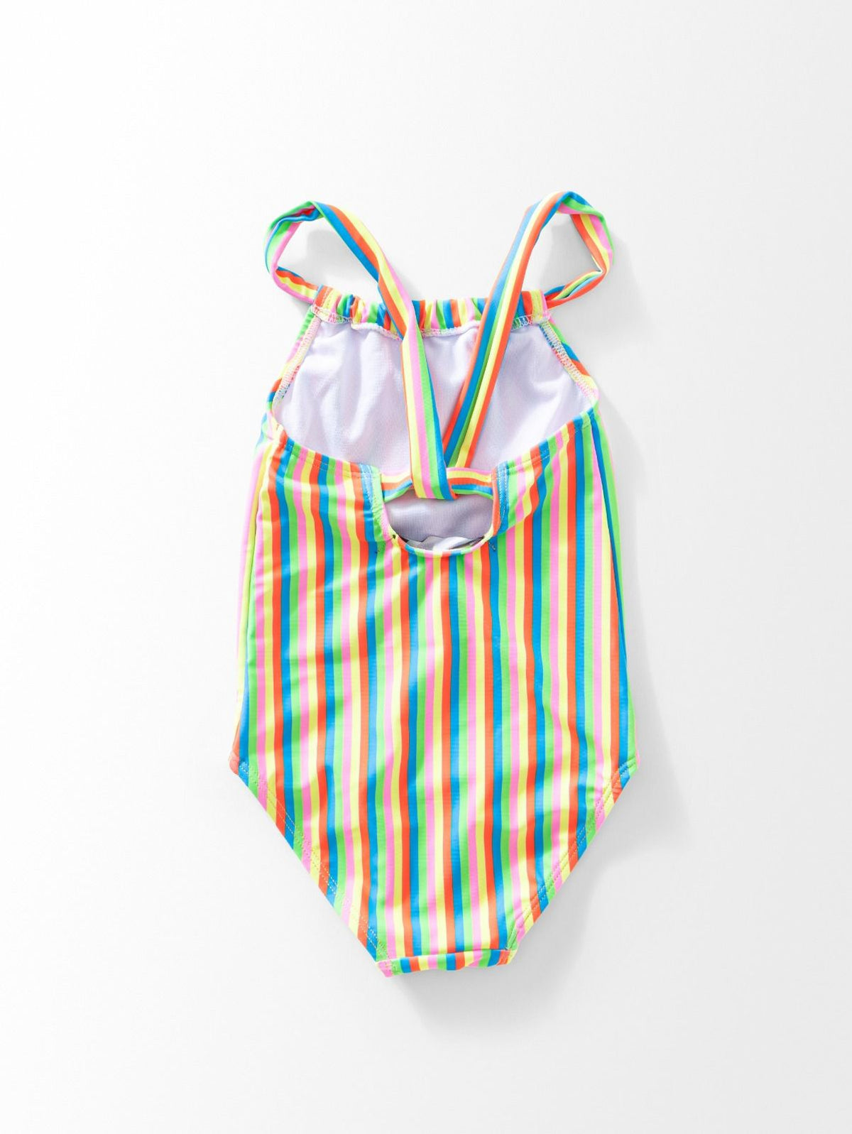 Rainbow Striped Swimsuit.