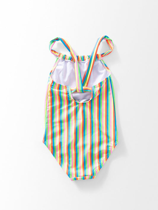 Rainbow Striped Swimsuit.