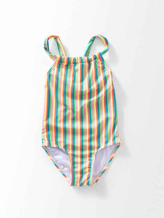 Rainbow Striped Swimsuit.