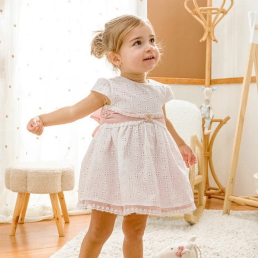 "Exquisite Spanish Baby Dress - Floral Elegance"